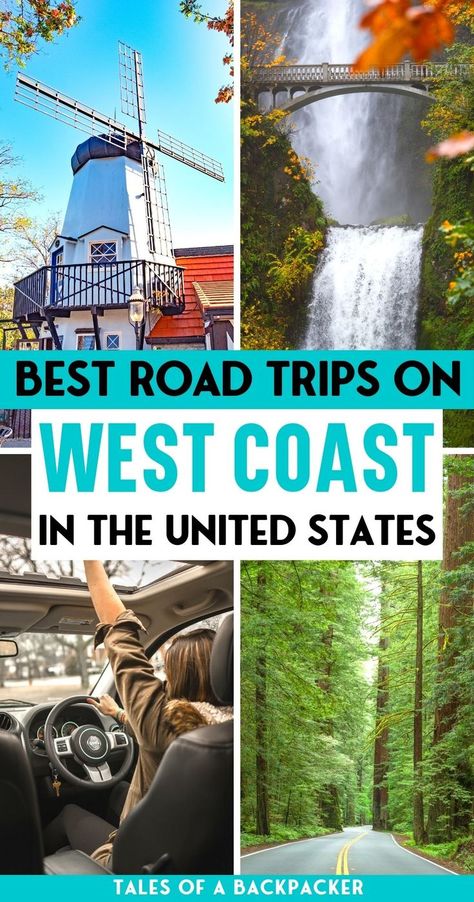 US Road Trips on the West Coast: Get read for an incredible road trip across the West Coast of the USA! Discover these once-in-a-lifetime US West Coast road trip itineraries from California to Washington State. Get ahead in planning with our road trip essentials and create memories that will last a lifetime. Buckle up, hit the road and let's explore the West Coast of the United States! West Coast Road Trip Itinerary, Best Road Trips, Road Trip Packing List, Summer Vacation Spots, East Coast Road Trip, Road Trip Packing, Visit Usa, Road Trip Games, West Coast Road Trip