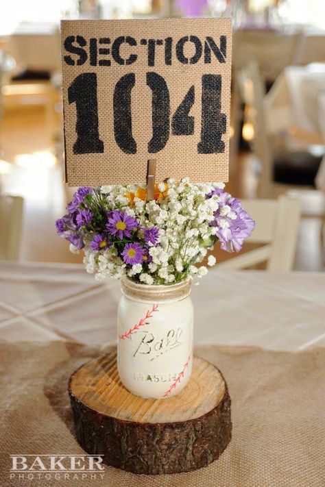 Yankee Wedding Theme, Baseball Themed Wedding, Baseball Themed Wedding Ideas, Baseball Theme Wedding, Baseball Wedding Ideas, Wedding Baseball Theme, Baseball Wedding Centerpieces, Baseball Wedding Guest Book, Baseball Theme Wedding Invitations