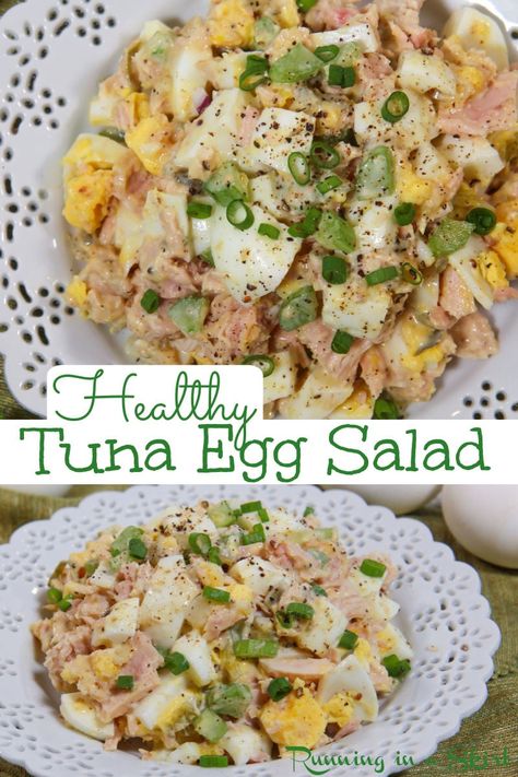 Healthy Tuna Salad Recipe, Tuna And Egg Salad, Egg And Tuna Salad, Egg Salad Low Calorie, Tuna And Egg Salad Recipe, Tuna Salad Recipe With Egg, Tuna Egg Salad Recipe Healthy, Tuna Salad With Egg, Low Calorie Egg Salad Healthy