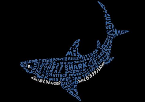 Typography of shark Shark Typography, Umbrella Logo, Tshirt Printing, Tshirt Printing Design, Word Cloud, Printing Design, Tshirt Print, Umbrella, Canvas Painting