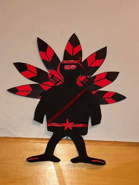 Ninja turkey Ninja Disguise Turkey, Turkey Parade Float Project, Ninja Turkey In Disguise, Turkey Hiding Project, Disquisition A Turkey Project, Disguise A Turkey Ninja, Hide The Turkey Kids Project, Prek Homework, Disguised Turkey