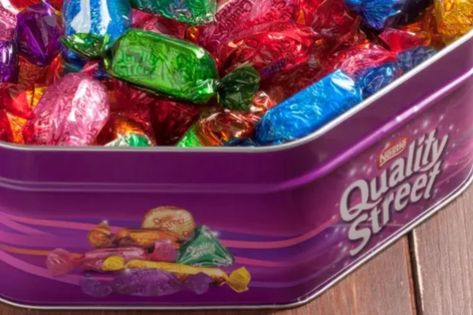 SHOPPERS are racing to get their hands on Quality Street chocolate tubs which are down to £3.99 in one of the UK’s cheapest supermarkets. Aldi is selling the Christmas favourite 600g tub of Quality Street chocolates for 11 % off. This means shoppers can bag the tub for £3.99 instead of the usual £4.50. The […] Quality Street Chocolates, Quality Streets Chocolates, Cheap Groceries, Supermarket Shelves, High Street Shops, Quality Street, Hazelnut Spread, Christmas Favorites, Christmas Chocolate