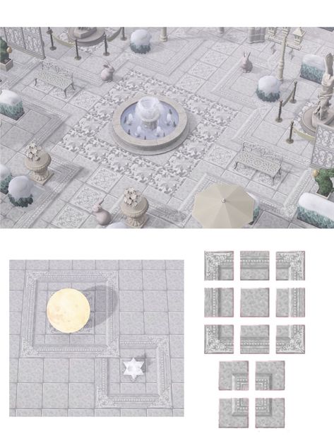 Acnh Paths Designs White, White Stone Path Acnh, Acnh White Stone Paths, Animal Crossing White Path, Acnh White Paths, Acnh Stone Tile Code, Acnh Sidewalk, White Stone Tiles, Brick Path