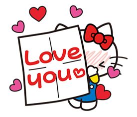 Hello Kitty Pouncing Stickers - New emojis, gif, stickers for free at 123emoji.com Hello Kitty Stickers Free Printable, Finn And Marceline, Sticker Hello Kitty, Kawaii Valentine, Valentines Day Drawing, Spiderman Gifts, Images Hello Kitty, New Emojis, Emoji Love