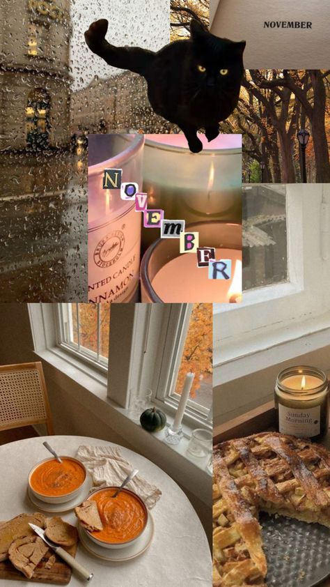 November Aesthetic, Happy November, Autumn Night, November 1, Aesthetic Images, Sunday Morning, Candles, Art