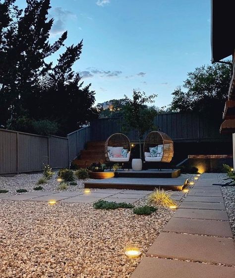 Guide to Landscape Lighting Design: Types, Tips, and Ideas | Yardzen Theater Director, Recess Lighting, Low Maintenance Yard, Landscape Lighting Design, Outdoor Path, Recessed Lights, Backyard Landscape, Recessed Ceiling Lights, Specimen Trees