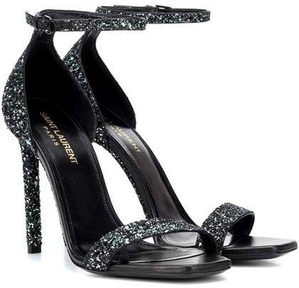 Saint Laurent Amber 105 glitter sandals, sparkly high heels Cheetah Print Shoes, Hak Tinggi, Polyvore Items, Work Shoes Women, Manolo Blahnik Heels, Ysl Heels, Yves Saint Laurent Shoes, Glitter Sandals, Prom Heels