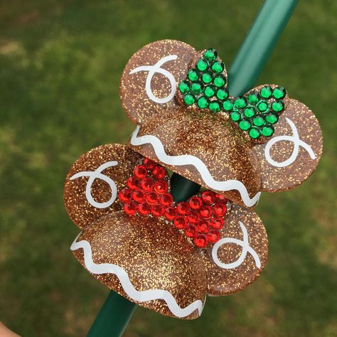 Resin Straw Topper, Disney Straw Toppers, Straw Toppers Epoxy, Ginger Bread Castle, Disney Diy Crafts, Disney Doll, Straw Toppers, Disney Etsy, Pink Minnie