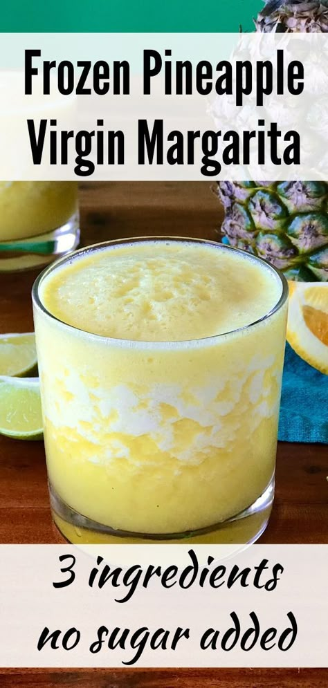 Virgin Margarita Recipe, Diy Margarita, Non Alcoholic Margarita, Margarita Mocktail, Paleo Smoothies, Virgin Margarita, Virgin Cocktails, Virgin Drinks, Pineapple Margarita