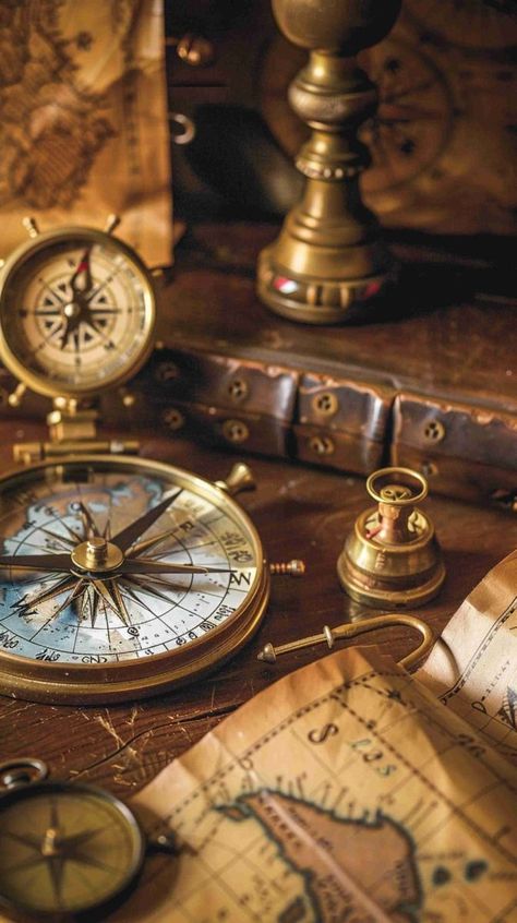 Adventurer Aesthetic, Compass Directions, Classic Sailboat, Nautical Wallpaper, Map Compass, Vintage Compass, Abstract Art Images, Travel Art Journal, Hourglasses