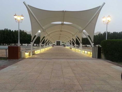 Amusement Park Entrance, Pool Structure, Interior Exhibition, Tensile Membrane, Street Food Design, Park Entrance, Membrane Structure, Tensile Structures, Membrane Roof