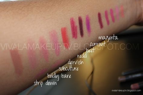 Kinda hard ro read swatches of macs regular lip liners. Amazing products. Loove stripdown, beet, magenta and currant! Nyx Lip Liner Swatches, Nyx Lip Liner, Mac Lip Liner, Mac Lip, Nyx Lip, Lip Liners, Professional Makeup Artist, Lip Liner, Amazing Products