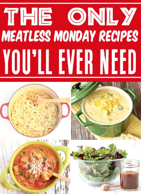 Easy Meatless Monday Dinner, Meatless Weeknight Dinners, Easy Meals Meatless, Easy Dinners Without Meat, Easy Meals With No Meat, Meatless Dump Dinners, Easy Meatless Casseroles, Easy Recipes Without Meat, Easy Dinner With No Meat