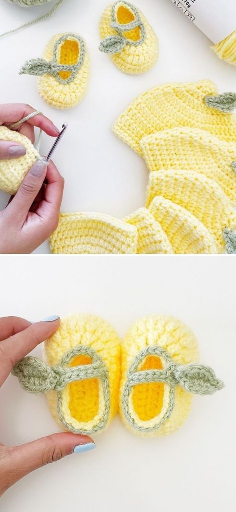 Baby Shoes Crochet Free Pattern, Crochet Things For Babies, Crochet Baby Girl Patterns, Free Crochet Baby Shoes Pattern, Crochet For Newborns, Baby Crochet Projects, Crochet Baby Clothes Free Patterns, Crochet Patterns For Baby Girl, Crochet Newborn Booties