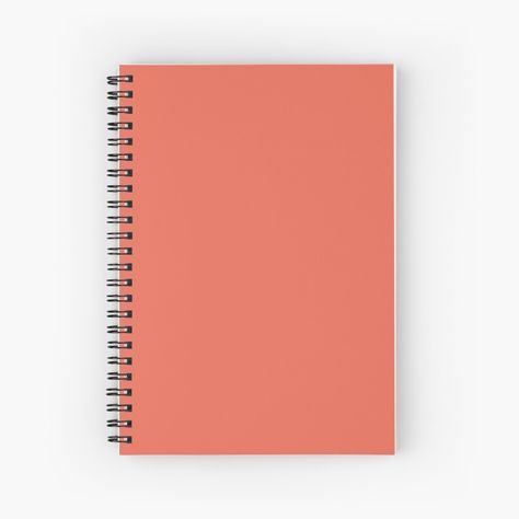 Orange Notebook, Plain Notebook, Pink Notebook, Tangerine Color, Book Background, Pastel Red, Strawberry Pink, Diy Notebook, Solid Color Backgrounds