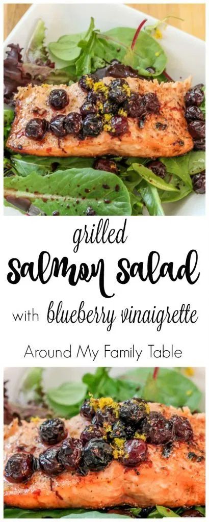 Dinner For Entertaining, Blueberry Spinach Salad, Blueberry Vinaigrette, Grilled Salmon Salad, Smoked Salmon Salad, Grilled Salad, Lemon Salad, Blueberry Salad, Quick Breakfast Recipes