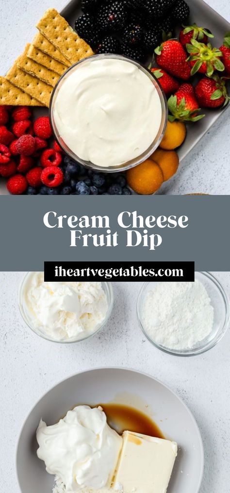 This super easy cream cheese fruit dip Recipe is lusciously creamy, delightfully sweet, and great for sharing! You only need 4 ingredients for an irresistible snack or appetizer that feels like you’re eating dessert. Cream Cheese Dip For Strawberries, Dip For Strawberries Cream Cheese, Yogurt Cream Cheese Fruit Dip, 4 Ingredient Dip, Cream Cheese Fruit Dip Easy, Fruitdip Fruit Dip Recipes Cream Cheeses, Cheesecake Dip For Fruit, Easy Fruit Dip Recipe, Easy Fruit Dip 2 Ingredients