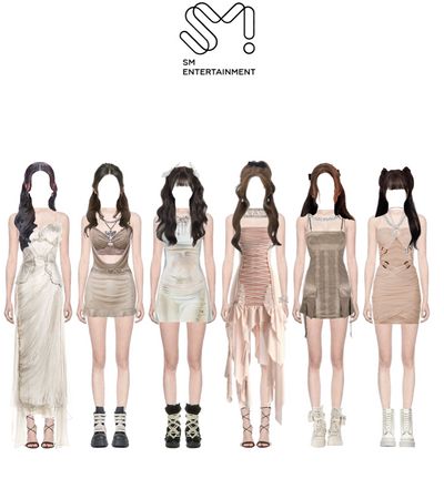 Crystalwong on ShopLook | The easiest way to find the perfect outfit Kpop Outfits 6 Members, Stage Outfits 6 Members, 7 Member Girl Group Outfits, Dress Png, Korea Dress, Korean Outfits Kpop, Simple Casual Outfits, Kpop Concert Outfit, Bts Inspired Outfits