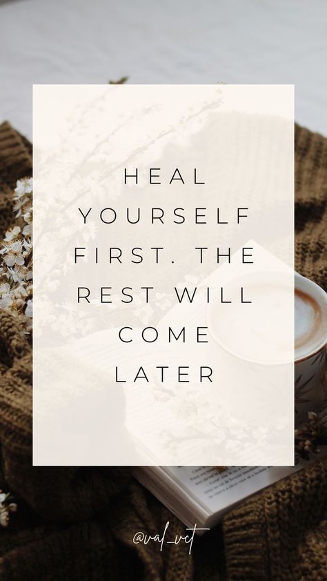 The first step of your journey is to heal yourself. The rest will come later. When you will be okay, everything will align, and things will be better. Coffee Break Aesthetic, Heal Yourself First, Healing Yourself, Heal Yourself, Empowerment Quotes, Be Okay, Be Better, Coffee Break, Its Okay