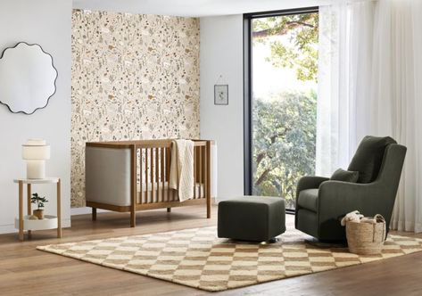 Nursery wallpaper accent wall