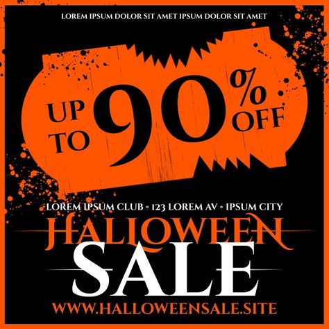 HALLOWEEN SALE BANNER Corporate Banner, Halloween Social, Advertisement Template, Halloween Flyer, Downtown New York, Wp Themes, Sale Banner, Halloween Sale, Halloween Halloween