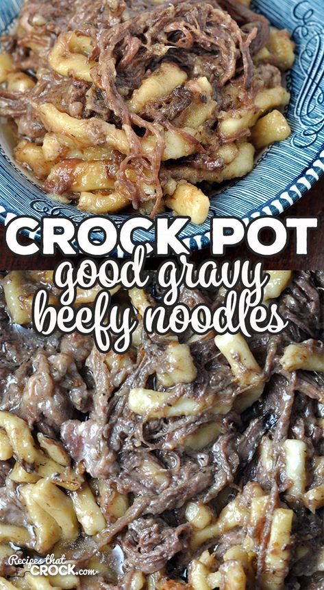 Beefy Noodles Recipe, Beefy Noodles, Beef And Noodles Crockpot, Delicious Noodles, Good Gravy, Roast Beef Recipes, Crockpot Pork, Roast Recipe, Crockpot Dishes