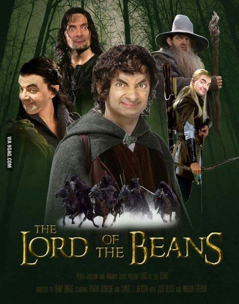 I don't know if it's because I saw this at 1 am, but I just spent the last minute cracking up. XDDD Mr Bean Funny, Glume Harry Potter, Lotr Funny, Mr Bean, Very Funny Pictures, Really Funny Pictures, Really Funny Memes, Lord Of The Rings, Funny Laugh