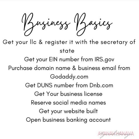 ✨swipe & save✨ I get asked a lot in my dm’s “where should I start? How do I start my own business?” Here’s a simple list of how to get started. ⁠ Is this everything you need? NO⁠ Is this a start? YES! ⁠ Business name⁠ Business plan⁠ Research supplies⁠ Estimate startup costs⁠ Research competition⁠ Set realistic goals with timelines⁠ Buy your domain name⁠ Create a business email⁠ Order sample products⁠ Determine pricing & Profit⁠ ⁠ SAVE FOR LATER Starting My Own Business, Start My Own Business, Set Realistic Goals, Realistic Goals, Startup Business Plan, Create A Business, Successful Business Tips, Entrepreneur Life, Business License