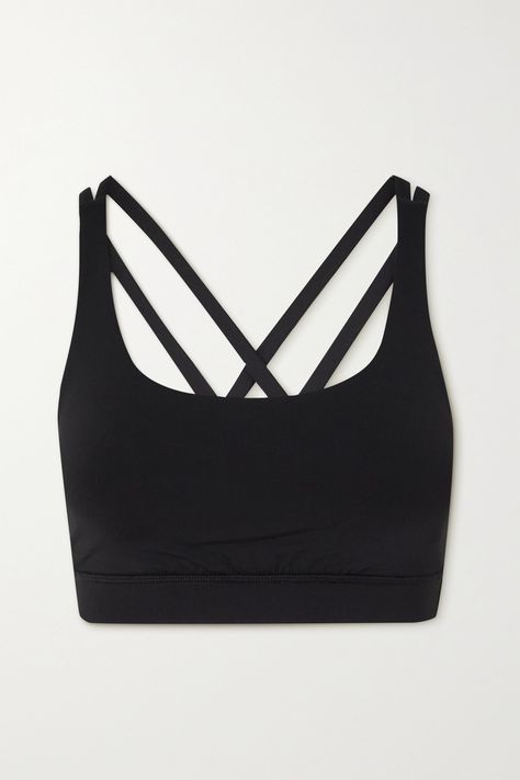 lululemon's 'Energy' sports bra offers medium support so it's perfect for workouts like Barre or spinning. It's made from Luxtreme™ - a smooth, moisture-wicking fabric that minimizes friction and has removable cups. Wear yours with a pair of the brand's high-rise leggings. Lulu Sports Bra, Lululemon Collection, Lululemon Outfits, Lululemon Bras, Cute Preppy Outfits, Lululemon Sports Bra, Workout Sets, Birthday Wishlist, Black Bra