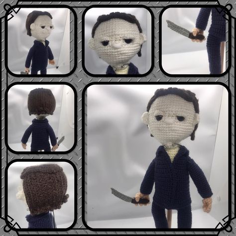 A custom made crochet doll of Michael Myers

https://beautywoolcreations.etsy.com

 #michaelmyers #slasher #scary #halloween #horrormovies #horror #knife #horrordolls #handmadecrafts #beautywoolcreations #smallbusiness #etsy #etsyshop #etsyseller #handmade #crochet #crochetersofinstagram #creepycrochet Crochet Michael Myers, Michael Myers, Scary Halloween, Crochet Doll, Handmade Crochet, Horror Movies, Handmade Crafts, Instagram A, Free Pattern