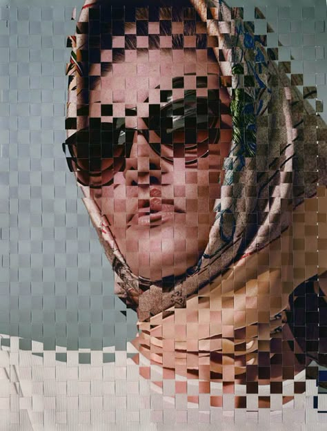 Inge-jacobsen_lindberg-campaign Weaving Photography, Altered Portraits, Fragments Art, Altered Faces, Distortion Photography, Identity Photography, Photography Gcse, Collage Photography, Gcse Photography