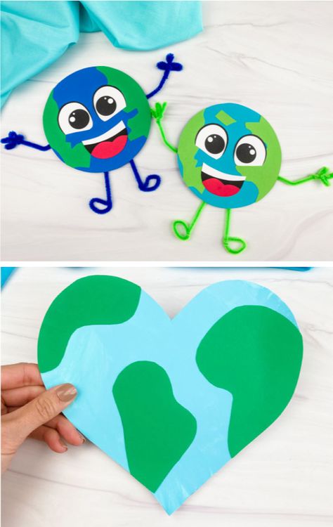 Easy Earth Day Crafts, Earth Day Crafts For Kids, Earth Activities, Space Week, Tissue Paper Craft, Craft Ideas Paper, Earth Craft, Crafts Simple, Earth Day Crafts