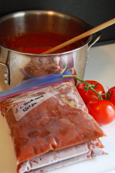 Freezer Tomato Sauce Freezing Tomato Sauce In Bags, Freezable Tomato Sauce, Can You Freeze Tomato Sauce, Homemade Tomato Sauce To Freeze, Tomato Sauce Homemade Freezer, Tomato Sauce To Freeze, Freezer Tomato Sauce From Fresh Tomatoes, Freezer Tomato Sauce, Easy Turkey Meatballs