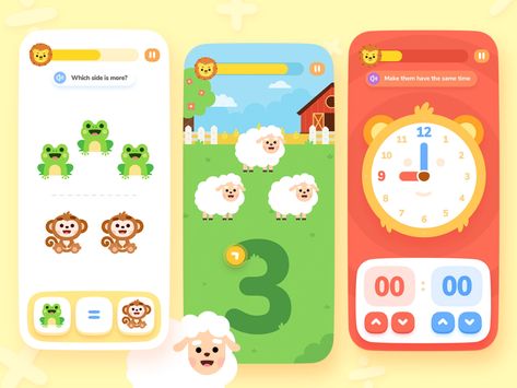 Kids App Design, Kids Learning Apps, Educational Apps For Kids, Education Logo Design, Learning Logo, Kids Math, App Interface Design, Kids Game, Game Ui Design