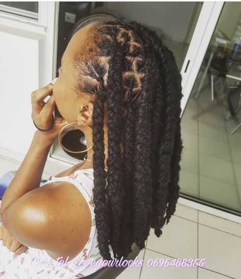 Wick Loc Styles, Loc Style Updos For Women, Loc Plaits Styles, Loc Styles Long Locs, Long Loc Hairstyles For Women, Palm Rolled Locs Black Women, Loc Braids For Black Women, Female Dreadlocks Styles Medium, Long Dreadlocks Styles