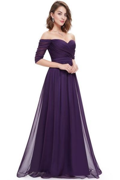 Classy Evening Gowns, Purple Evening Gown, Recital Dress, Purple Party Dress, Off Shoulder Evening Gown, Formal Fashion Women, Groom Dress, Evening Gowns Formal, Fancy Dresses