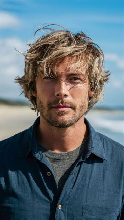 22 Ideas Discover the Best Medium Length Men's Haircuts for Blonde Hair: Trends and Styles for Every Occasion Men’s Layered Hair Styles, Men's Longer Hairstyles, Surfer Hair Men Short, Surfer Shag Haircut, Men's Shoulder Length Hairstyles, Male Mid Length Hair, Men’s Haircuts Medium Length Short Straight, Mens Surfer Hairstyles, Men Haircut Medium Mid Length