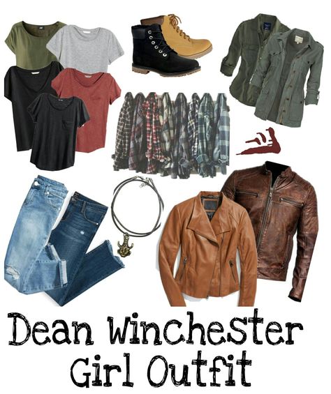 Dean Winchester Style Women, Dean Winchester Outfit Aesthetic, Supernatural Inspired Outfits Dean, Dean Winchester Aesthetic Clothes, Dean Winchester Clothes, Dean Winchester Inspired Outfits, Dean Winchester Outfit Women, Dean Winchester Style, Sam Winchester Outfit