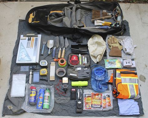 A peak inside my archaeology bag... Solomons Temple, Forensic Anthropology, Survival Backpack, Car Emergency Kit, Archaeological Discoveries, Funny Fathers Day Gifts, Family Humor, Funny Fathers Day, Emergency Kit