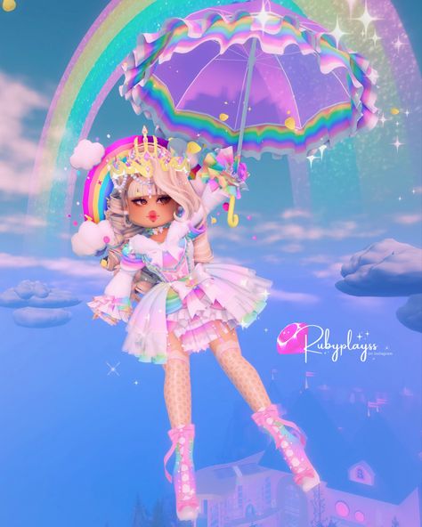 Royale High Somewhere Over The Rainbow, Somewhere Over The Rainbow Royale High, Royalehigh Outfits Ideas, Royale High Fits, Royale Outfits, Rh Hacks, Royals High, Royal High Outfits Ideas Cheap, Rh Design