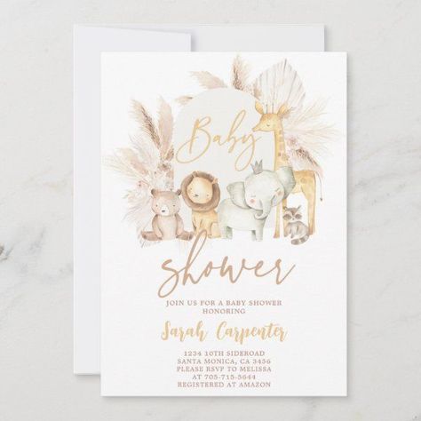 Boho Safari Baby Shower Invitation Baby Shower Invitations Zazzle, Safari Baby Shower Boy Invitations, Boho Safari Baby Shower Ideas, Baby Reception, Safari Baby Shower Boy, Boho Safari, Safari Invitations, Animal Baby Shower Theme, Safari Baby Shower Invitations