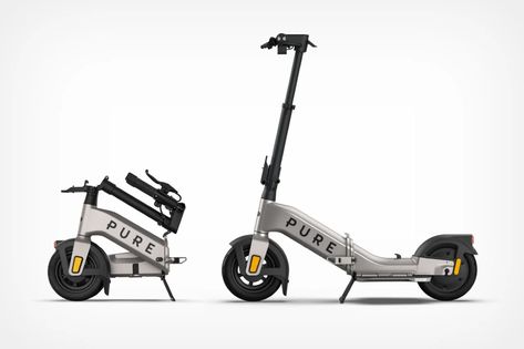 Pure Electric’s Ultra-Compact E-Scooter Packs A 710W Motor And A Stunning 24+ Mile Range - Yanko Design Electric Scooter Design, Last Mile, Scooter Design, Folding Electric Bike, E Scooter, Yanko Design, Electric Scooter, Electric Bike, Scooters