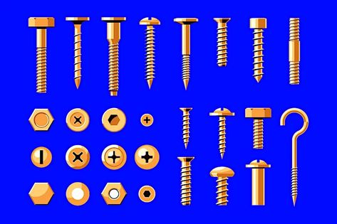 Types Of Trim, Wood Screws Types Of, Types Of Nuts And Bolts, Screw Types, Types Of Screws, Types Of Bolts, Furniture Screws, Screw Drivers, Screws And Bolts