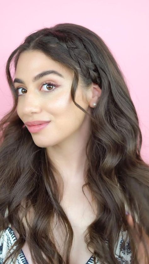 Braided Headband with Waves [Video] | Hair styles, Summer hairstyles, Hairdo for long hair Hair Style Vedio, Hair Braid Videos, Hair Tips Video, Front Hair Styles, Hair Tutorials For Medium Hair, Peinados Fáciles Para Cabello Corto, Hair Up Styles, Hair Ponytail Styles, Bun Hairstyles For Long Hair