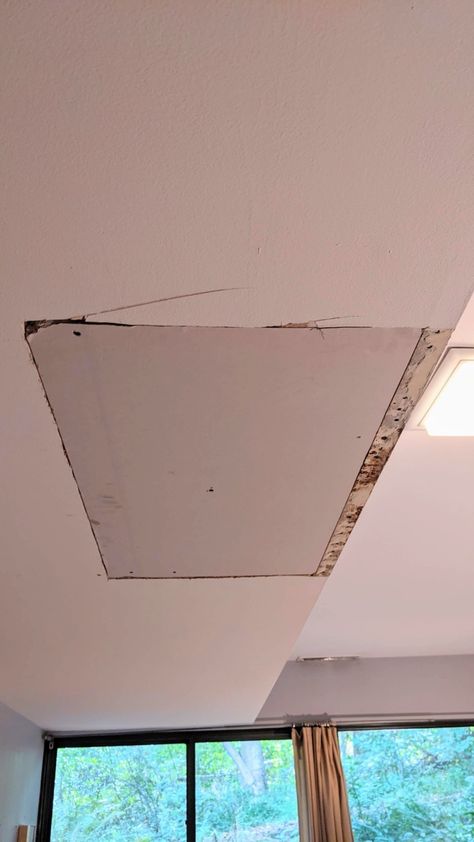 Ceiling Repair, Fix Ceiling Water Damage, How To Fix Water Damaged Ceiling, How To Fix Ceiling Drywall, Repair Ceiling Water Damage, How To Fix Drywall Tape On Ceiling, How To Repair Drywall Tape On Ceiling, Toilet Vent, Water Damaged Ceiling