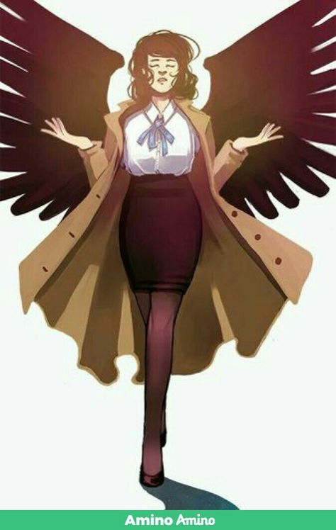 Female Castiel, Wayward Daughters, Supernatural Fan Art, Supernatural Art, Prom Date, Supernatural Destiel, Supernatural Fans, Supernatural Funny, Modern Fantasy