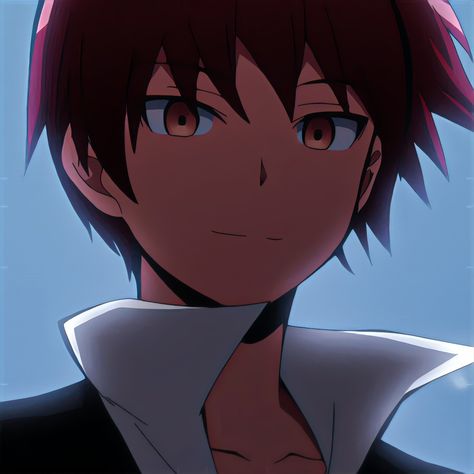 Assassinations Classroom Karma, Karma Akabane Pfp, Red And Blue Pfp, Karma Assassin Classroom, Assasination Classroom Pfp, Karma Pfp, Kawaii Discord Pfp, Karma Akabane Fanart, Karma Akabane Wallpaper