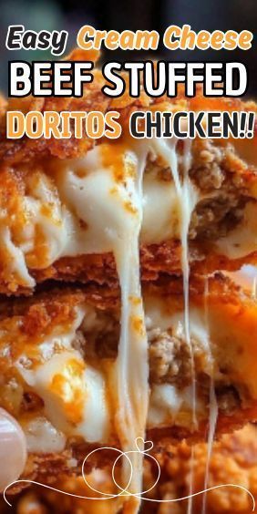 Easy Cream Cheese and Beef Stuffed Doritos Chicken Meal With Chicken Breast, Stuffed Doritos, Meal With Chicken, Easy Sheet Pan Meals, Doritos Chicken, Dorito Chicken, Gourmet Dishes, Comfort Casseroles, Dinner Delicious