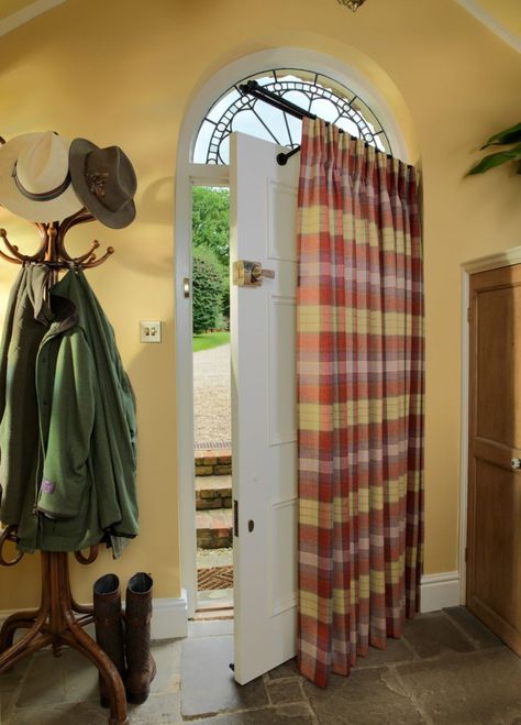 Curtains over front door