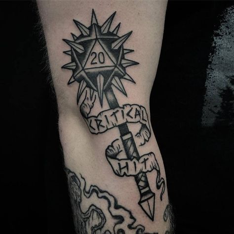 Dnd Flash Tattoo, Dungeons And Dragons Tattoos, D&d Tattoo, Dungeons And Dragons Tattoo, Dnd Tattoos, Dragons Tattoos, Dnd Tattoo, Scott Tattoo, Anime Tats